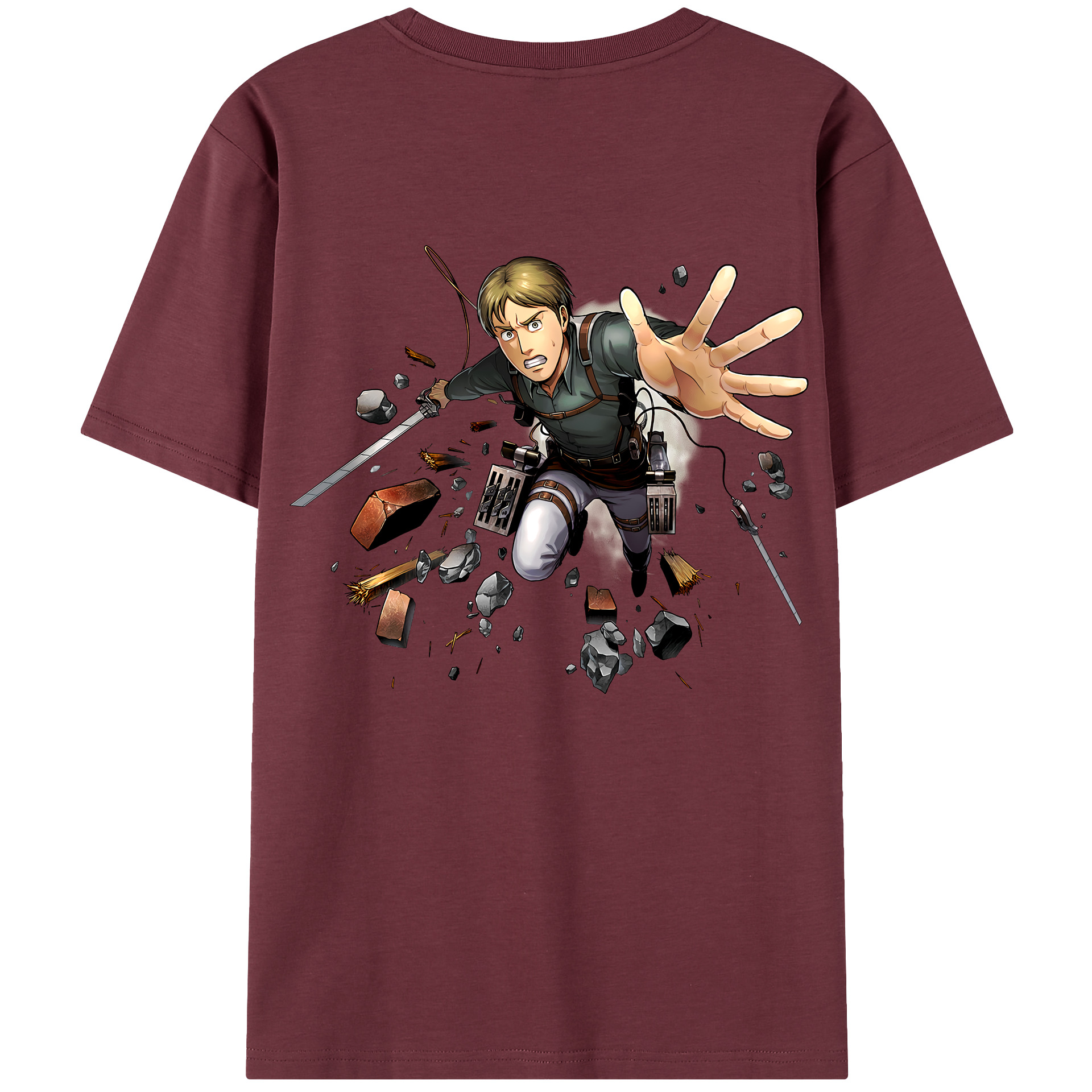（画像用） 進撃の巨人 Attack on Titan 綿100％半袖Tシャツ（背面プリント）